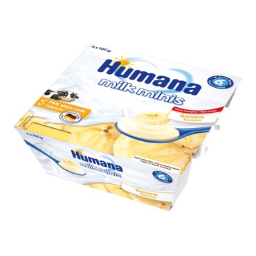 milk minis Banana, 4x100g